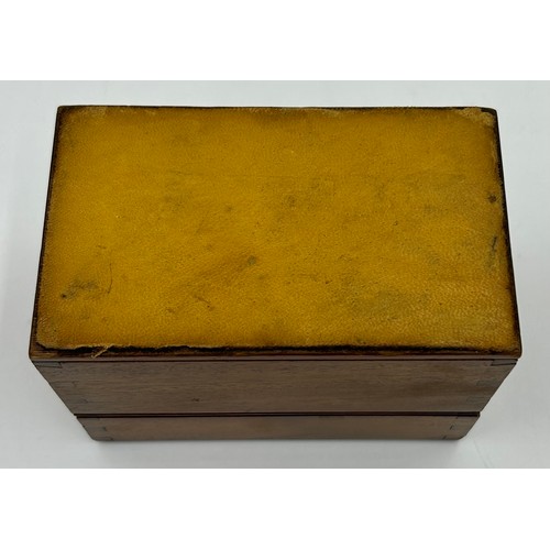 950 - A selection of four wooden boxes to include 3 x Playing card holders inlaid and decorated with flowe... 