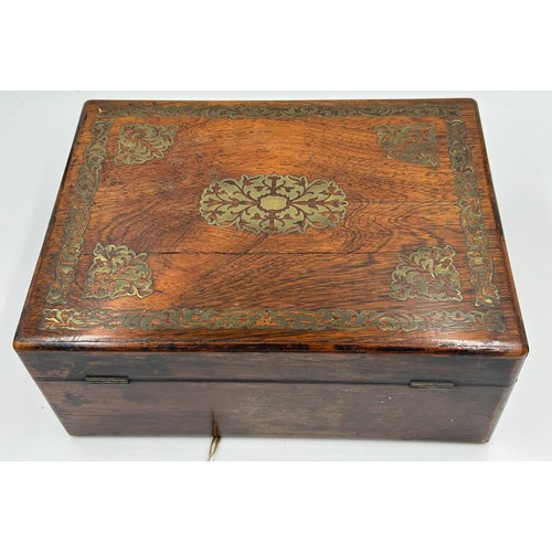 951 - Four late 19thC Tunbridge Ware Vanity boxes to include 2 x Walnut with geometric marquetry design in... 