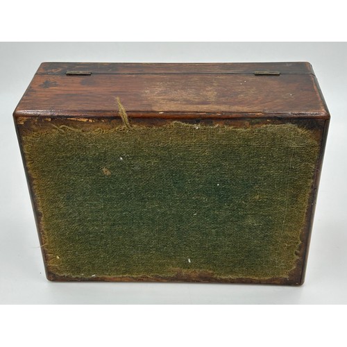 951 - Four late 19thC Tunbridge Ware Vanity boxes to include 2 x Walnut with geometric marquetry design in... 