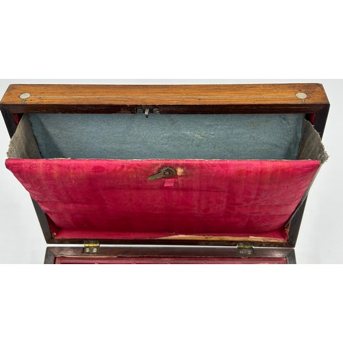 951 - Four late 19thC Tunbridge Ware Vanity boxes to include 2 x Walnut with geometric marquetry design in... 