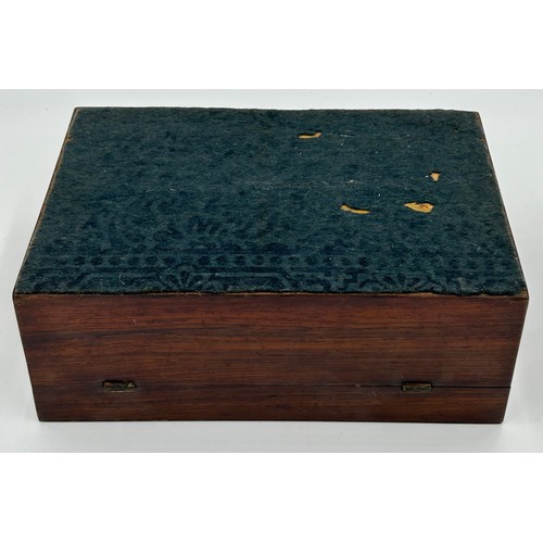 951 - Four late 19thC Tunbridge Ware Vanity boxes to include 2 x Walnut with geometric marquetry design in... 