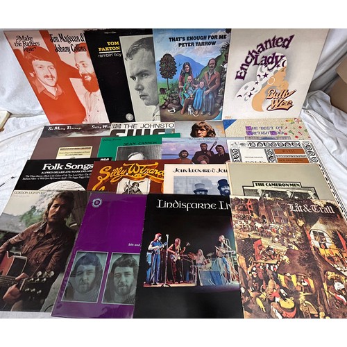 973 - A collection of 54 Vinyl Folk Albums to include artists such as Gordon Lightfoot, The Cameron Men, P... 