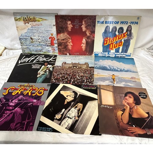 975 - A collection of 54 Rock & Pop Vinyl Albums from the 70/80s to include Procol Harum, Genesis, Barclay... 