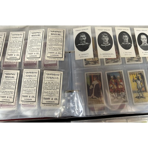 914 - Four Albums of Cigarette Card Sets of Authorised Reproductions to include Lambert & Butler, Ogdens, ... 