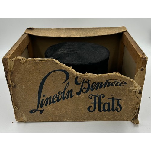 856 - A collection of eight Silk/Beaver Top Hats to include Scott & Co 21cm x 16.5 cm in leather case by C... 