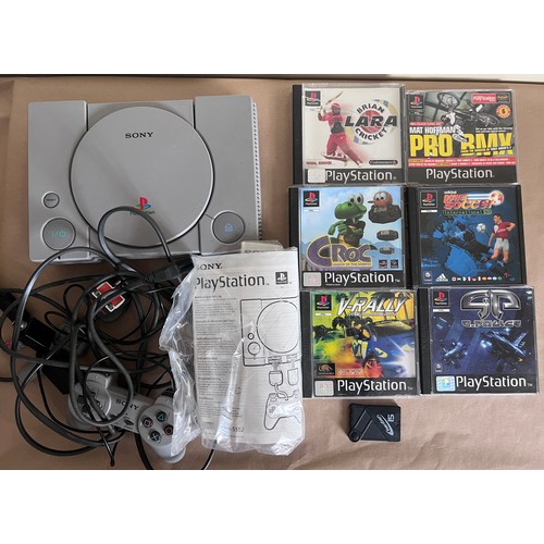 1214 - A boxed PlayStation Value Pack together with 6 games, controller, memory card etc. Games include Cro... 