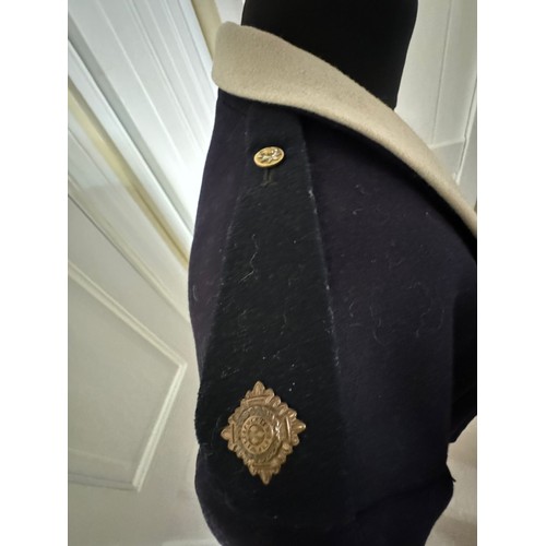 875 - Royal Corps of Transport dress uniform with label  'Trousers No 1 dress, blue O.R. Cavalry Size 25 m... 