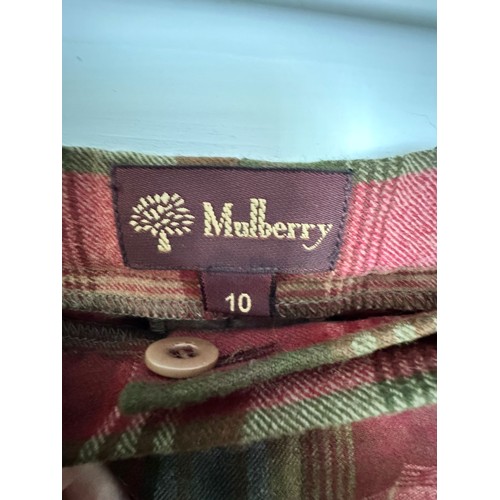 876 - Mulberry size 10 trousers, a Mulberry size 10 zip up box jacket together with a Duchess of Northumbe... 