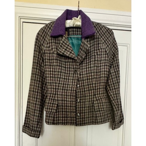 877 - A Paul Smith pleated skirt size 8, a Glenalmond Tweed Company Harris tweed wool coat size 10 and a H... 