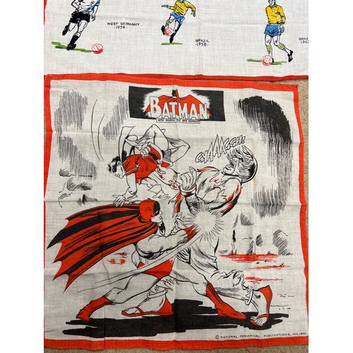 907 - Two 1966 World Cup handkerchiefs, 43cm x 43cm  one with WC Willie and former winners together with a... 