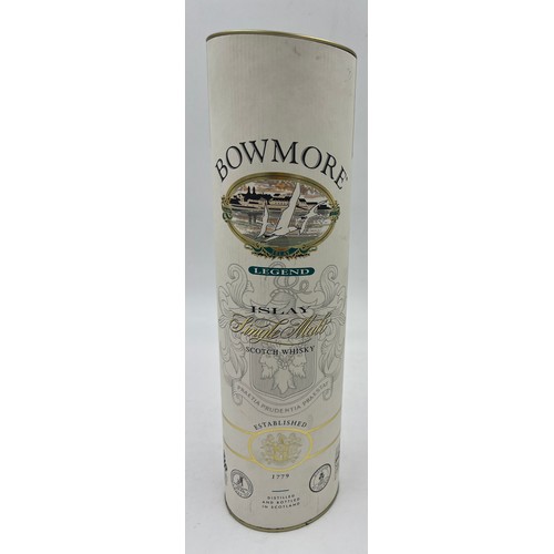 1230 - Bowmore Legend Islay single malt Whisky in original tube.