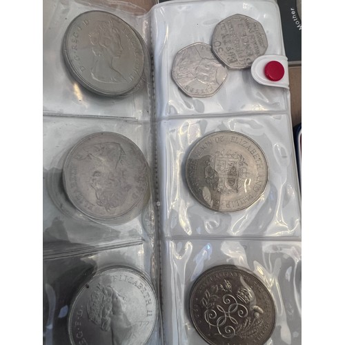 732 - Coins and banknotes to include 1797 Cartwheel penny, various crowns x 23, German banknotes, English ... 