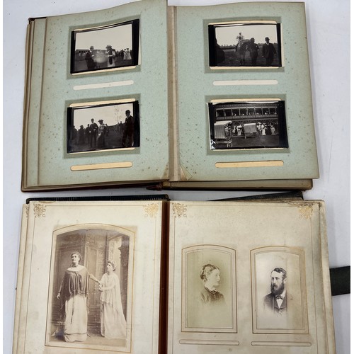 917 - Two 19th/early 20thC  photograph albums and contemporary contents to include Scarborough, Bridlingto... 