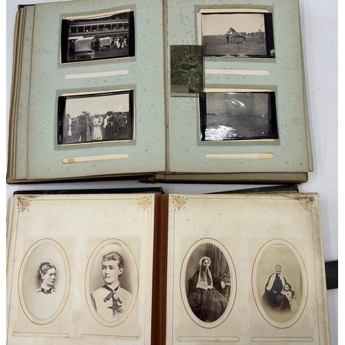 917 - Two 19th/early 20thC  photograph albums and contemporary contents to include Scarborough, Bridlingto... 