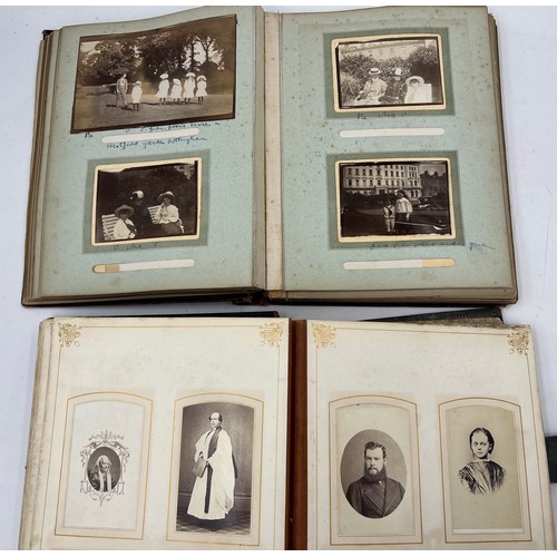 917 - Two 19th/early 20thC  photograph albums and contemporary contents to include Scarborough, Bridlingto... 