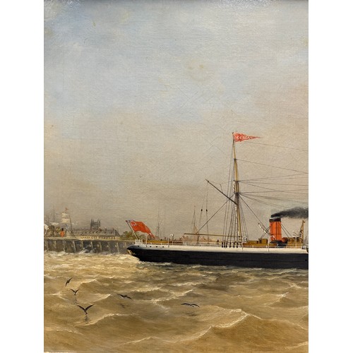 1388 - H. Hutchinson. Oil on canvas; ship's portrait of the Odessa. Signed and dated 1869 lower right. Imag... 