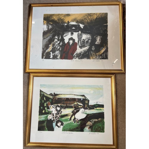 1377 - Two framed limited edition prints by Gill Watkiss to include ‘Winter, Bodmin Moor’ 99/100 size inclu... 