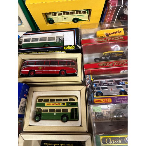 1206 - An assortment of diecast models, the majority boxed  to include Corgi buses, 3 x Gilbow Exclusive Fi... 