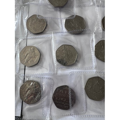 735 - A quantity of fifty pence pieces to include WWF, Battle of Hastings, Beatrix Potter, 2012 Olympic et... 