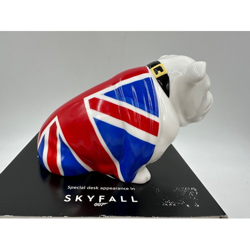 152 - James Bond Royal Doulton SKYFALL Jack DD007 china bulldog figurine, issued 2012, contained in origin... 