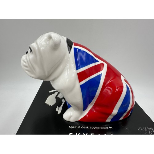 152 - James Bond Royal Doulton SKYFALL Jack DD007 china bulldog figurine, issued 2012, contained in origin... 