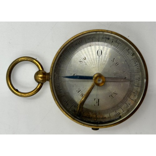 731 - Two pocket barometers, one Victorian gilt Pillischer Optician,  88 New Bond Street, London the other... 