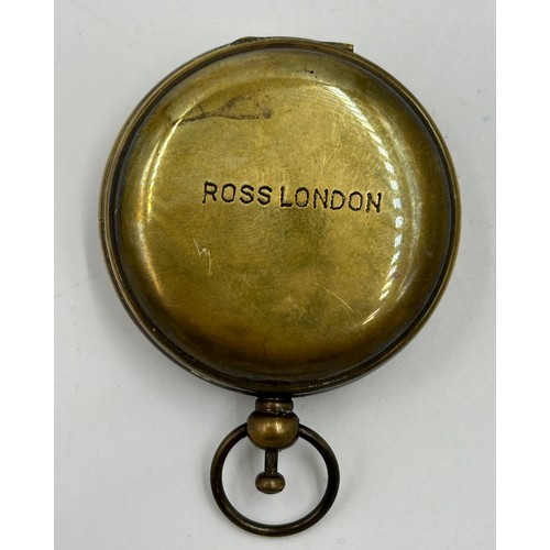 731 - Two pocket barometers, one Victorian gilt Pillischer Optician,  88 New Bond Street, London the other... 