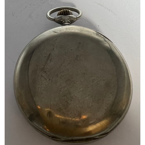 696 - An erotic Doxa pocket watch. 5.5cm d.