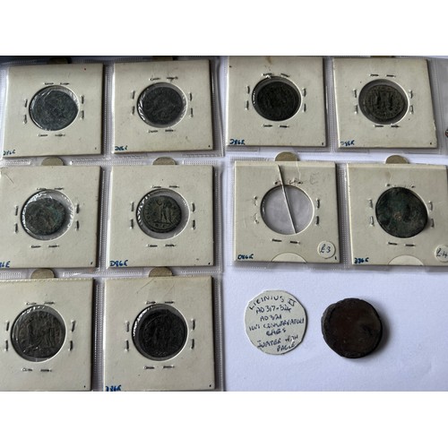 746 - A quantity of Roman coins to include Constantine, Clementia, Licinius, Domitan etc. (55)