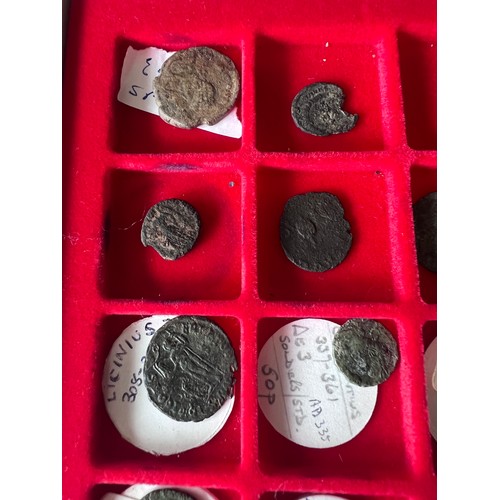 746 - A quantity of Roman coins to include Constantine, Clementia, Licinius, Domitan etc. (55)