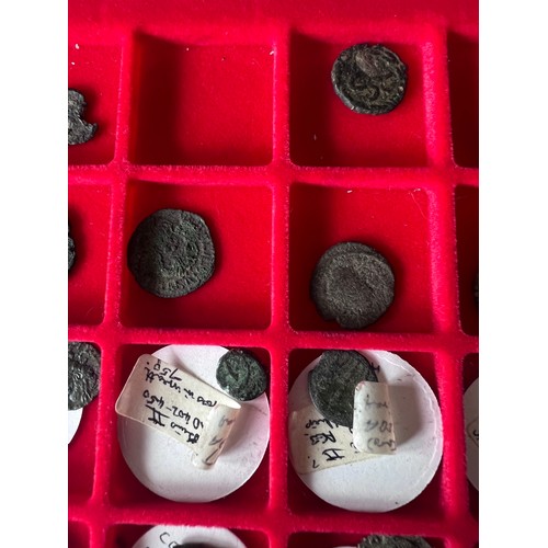 746 - A quantity of Roman coins to include Constantine, Clementia, Licinius, Domitan etc. (55)