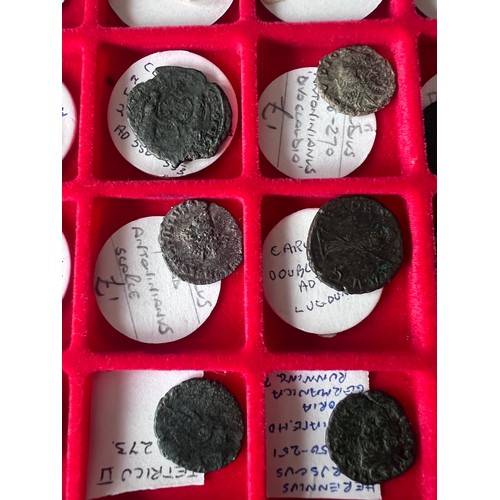 746 - A quantity of Roman coins to include Constantine, Clementia, Licinius, Domitan etc. (55)