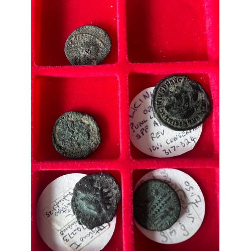 746 - A quantity of Roman coins to include Constantine, Clementia, Licinius, Domitan etc. (55)