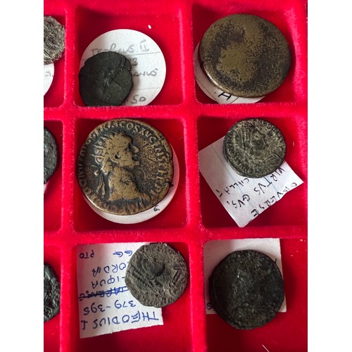 746 - A quantity of Roman coins to include Constantine, Clementia, Licinius, Domitan etc. (55)