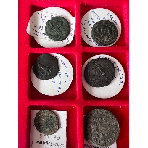 746 - A quantity of Roman coins to include Constantine, Clementia, Licinius, Domitan etc. (55)