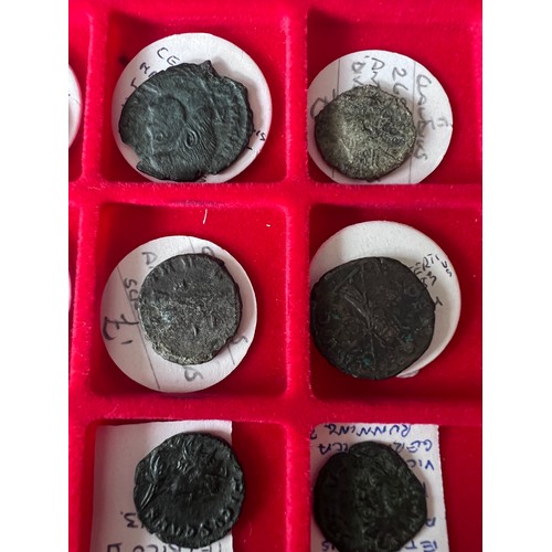 746 - A quantity of Roman coins to include Constantine, Clementia, Licinius, Domitan etc. (55)