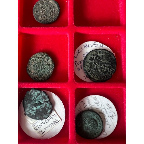 746 - A quantity of Roman coins to include Constantine, Clementia, Licinius, Domitan etc. (55)