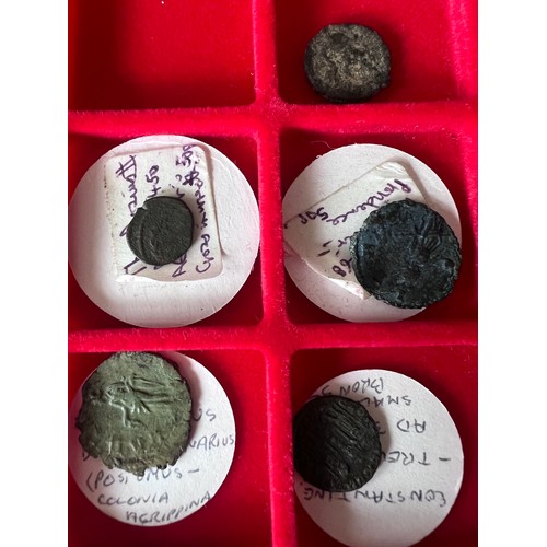 746 - A quantity of Roman coins to include Constantine, Clementia, Licinius, Domitan etc. (55)