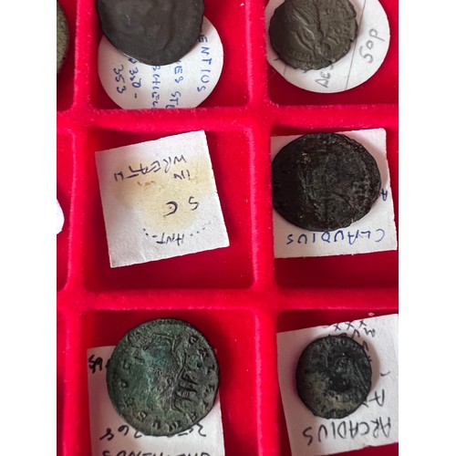 746 - A quantity of Roman coins to include Constantine, Clementia, Licinius, Domitan etc. (55)