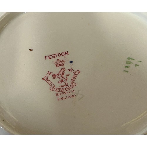 149 - A large quantity of Royal Staffordshire Pottery, Burslem 'Festoon' comprising: 5 x  graduating meat ... 