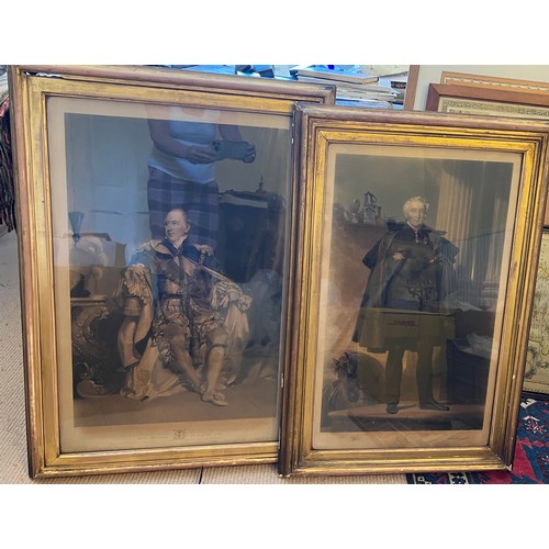 1357 - Two 19thC prints of The Duke of Wellington and the Duke of Wellington. Largest 72 x 48cm.