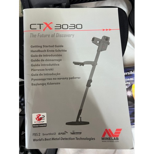 1341 - A Minelab CTX 3030 metal detector with CTX11 coil a CTX06 coil, CTX17 coil, Pro Find Pin Pointer, se... 