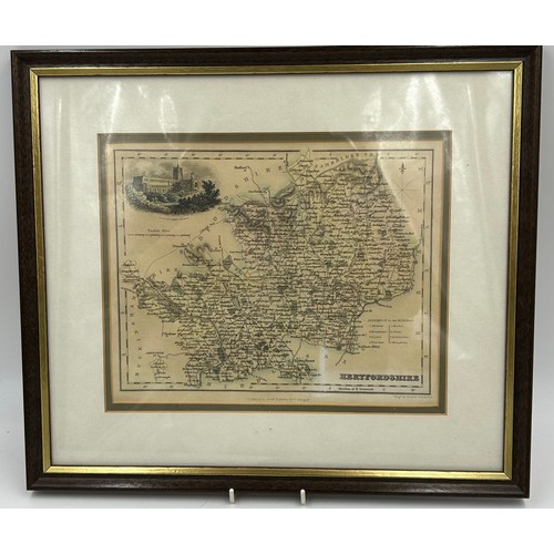 1348 - A Collection of original Archibald Fullerton & Co Glasgow Framed Maps of the Counties of England to ... 