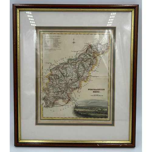 1349 - A Collection of original Archibald Fullerton & Co Glasgow Framed Maps of the Counties of England to ... 