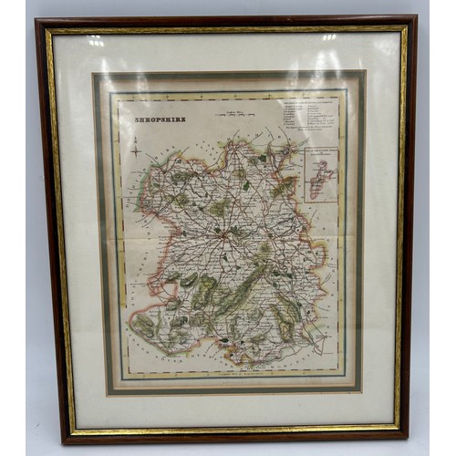 1349 - A Collection of original Archibald Fullerton & Co Glasgow Framed Maps of the Counties of England to ... 