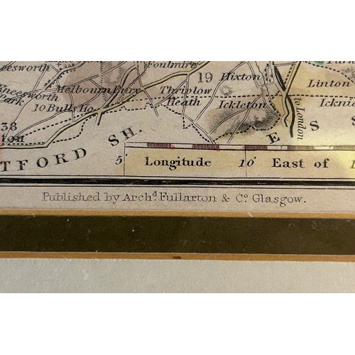 1350 - A Collection of original Archibald Fullerton & Co Glasgow Framed Maps of the Counties of England to ... 