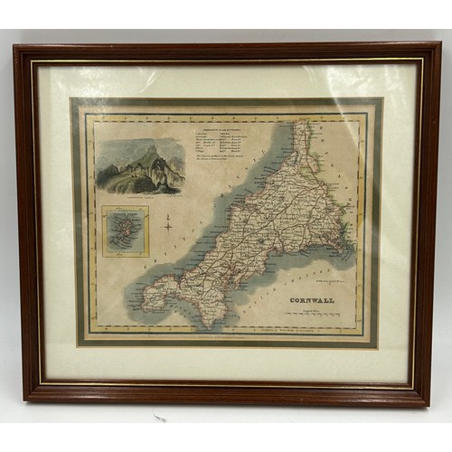 1350 - A Collection of original Archibald Fullerton & Co Glasgow Framed Maps of the Counties of England to ... 