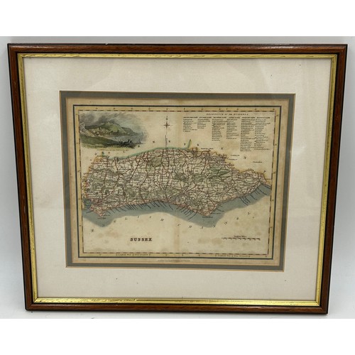 1350 - A Collection of original Archibald Fullerton & Co Glasgow Framed Maps of the Counties of England to ... 