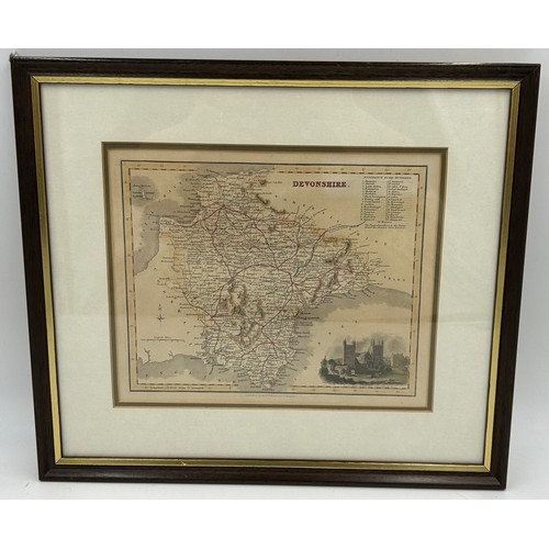 1350 - A Collection of original Archibald Fullerton & Co Glasgow Framed Maps of the Counties of England to ... 