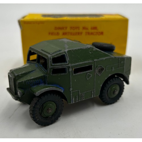 1045A - Boxed Dinky diecast collection: model 209 Riley Pathfinder Police Car, 688 Field Artillery Tractor, ... 